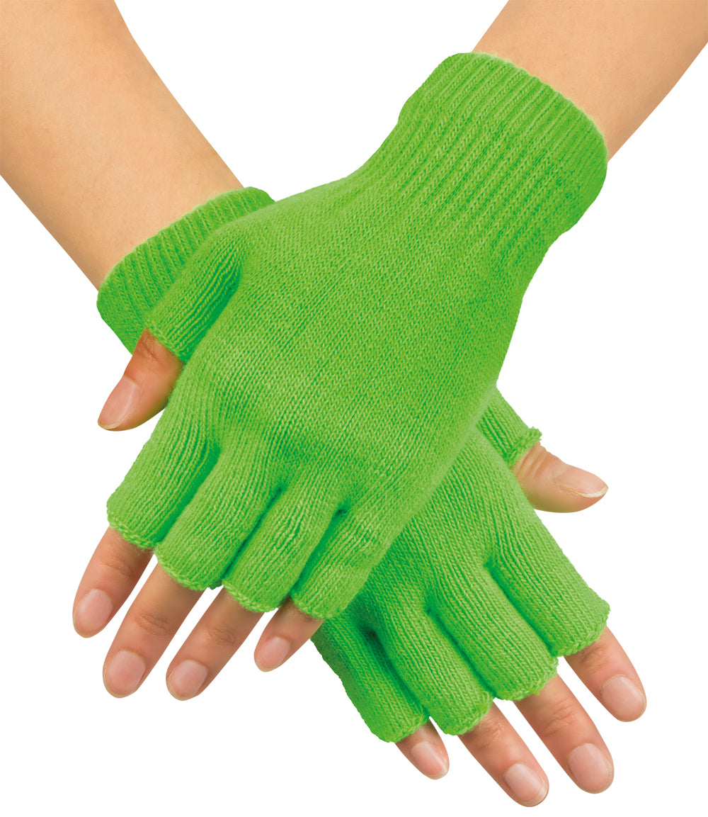 Fingerlose Handschuhe neon-grün – Kostüme.com